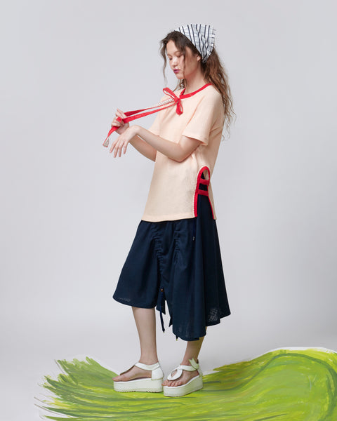 Ribboned Breeze Net Top