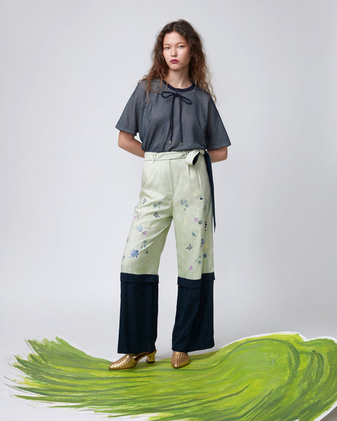 Ribboned Breeze Net Top