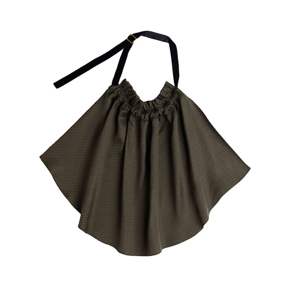 Layered Ruffle Neck Flare Blouse