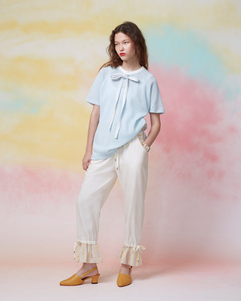 Ribboned Breeze Net Top