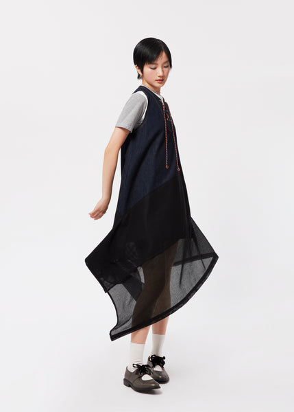 Panel Layer Denim Dress