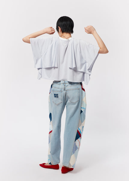 Mosaic Barrel Denim Pants