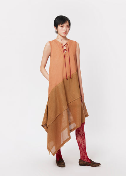 Panel Layer Denim Dress