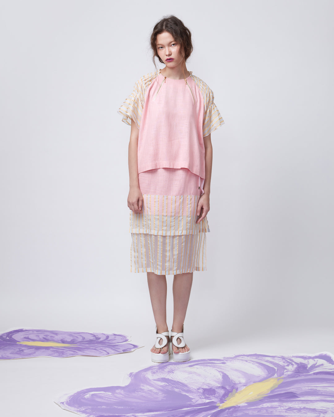 Sorbet Stripe Layered Pencil Skirt – VL BY VEE