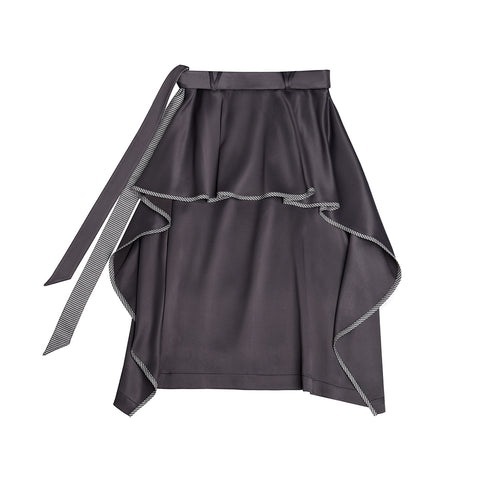 Front Peplum   Flare Skirt