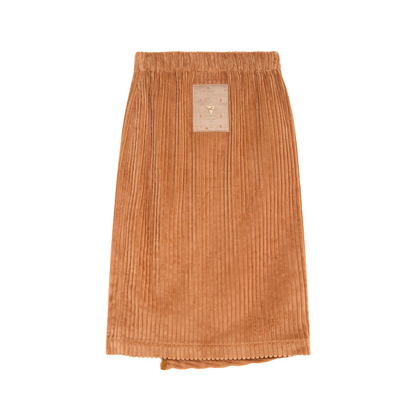 Diagnoal-cut Pencil Skirt