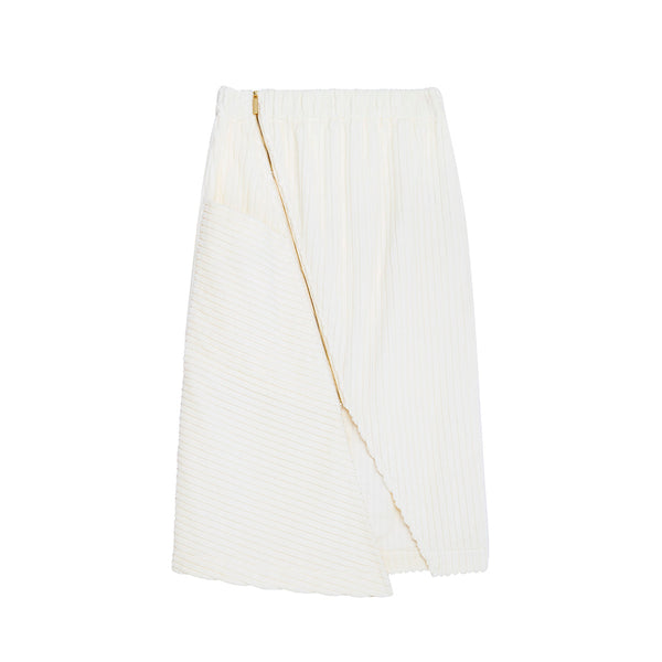 Diagnoal-cut Pencil Skirt