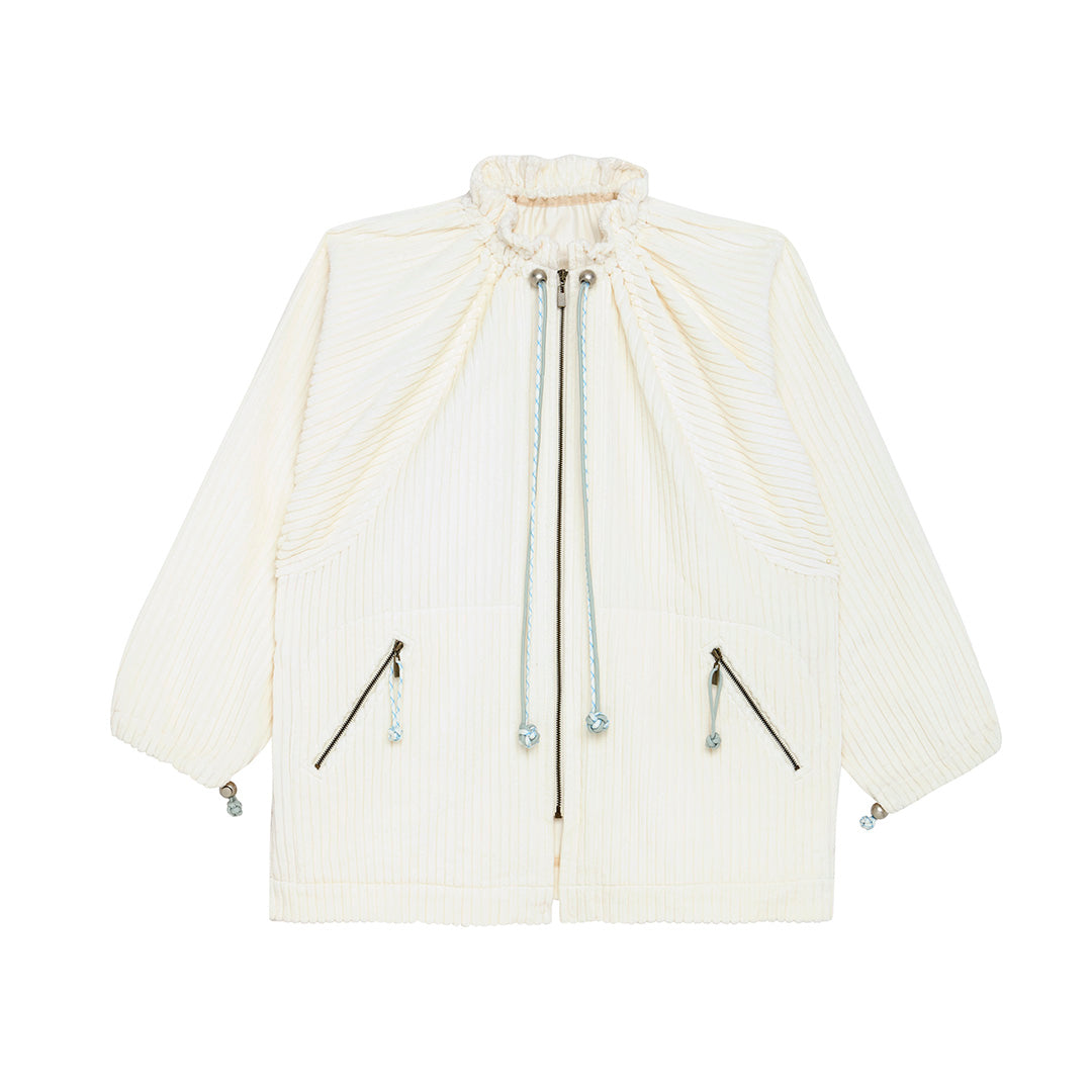 Plushy Drawstring Jacket