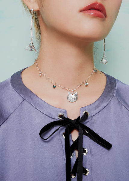 Meow Enchanted  Heart Necklace