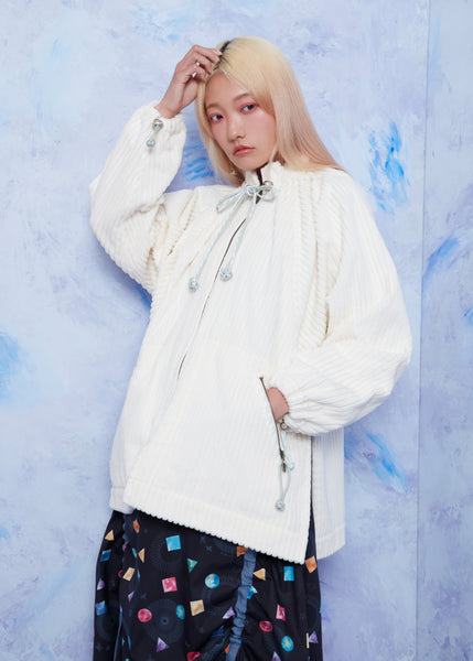 Plushy Drawstring Jacket