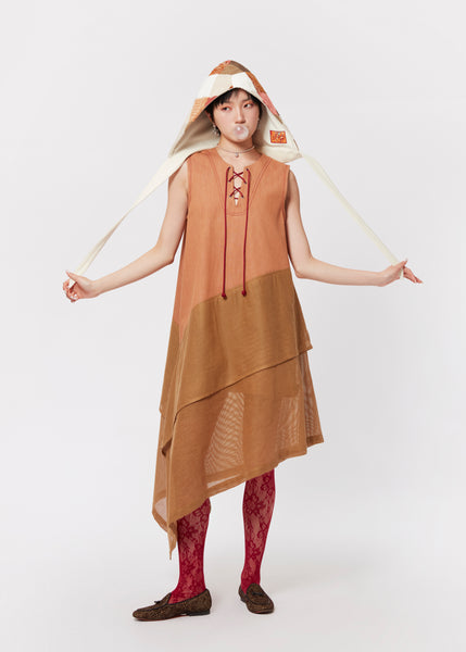 Panel Layer Denim Dress