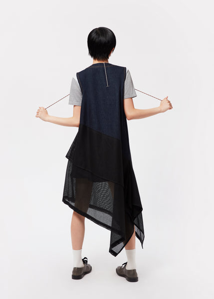 Panel Layer Denim Dress