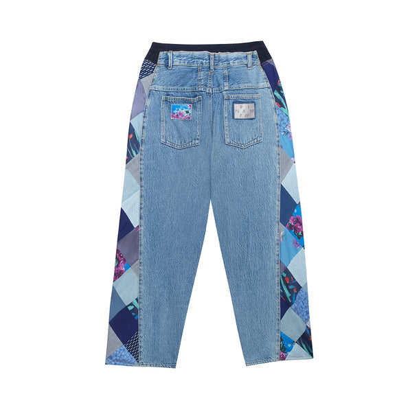Mosaic Barrel Denim Pants