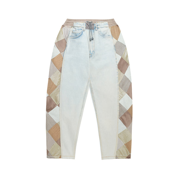 Mosaic Barrel Denim Pants