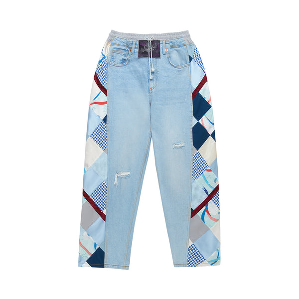 Mosaic Barrel Denim Pants