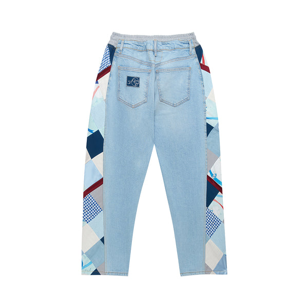 Mosaic Barrel Denim Pants