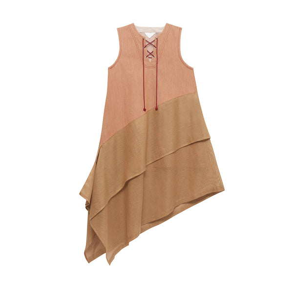 Panel Layer Denim Dress