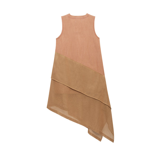 Panel Layer Denim Dress