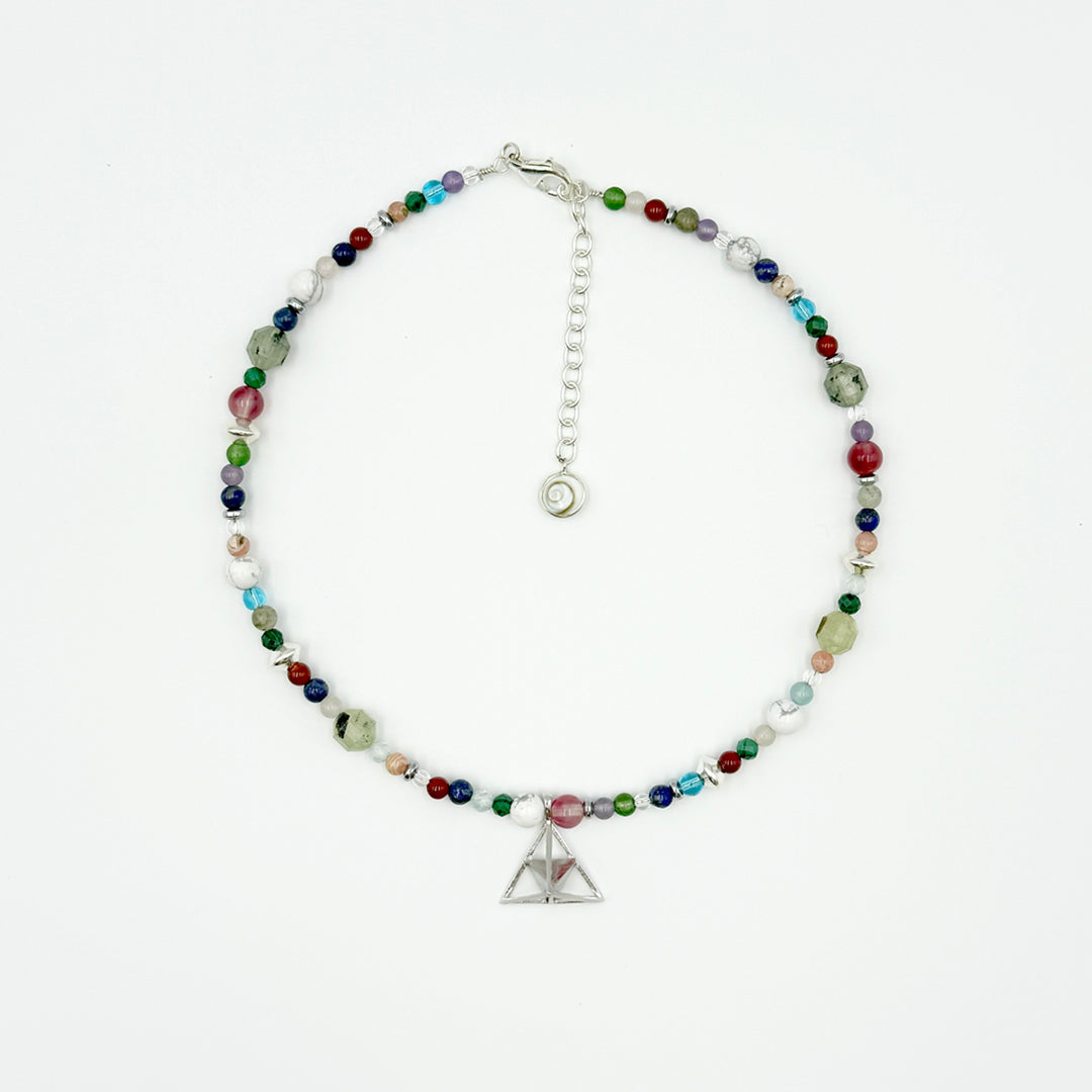 Vibrant Pyramid Necklace