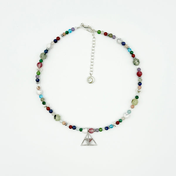 Vibrant Pyramid Necklace