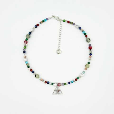 Vibrant Pyramid Necklace
