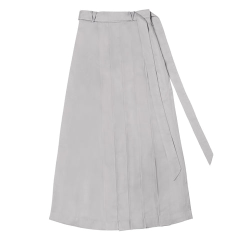 Half Pleated Long Skirt