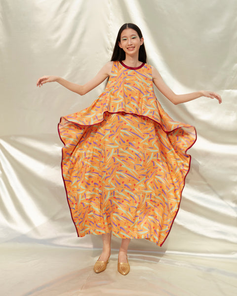 Sample/ Flowy Sheen Maxi Dress