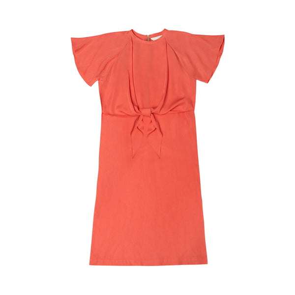 Sample/ Tie Front Flare Sleeve Dress
