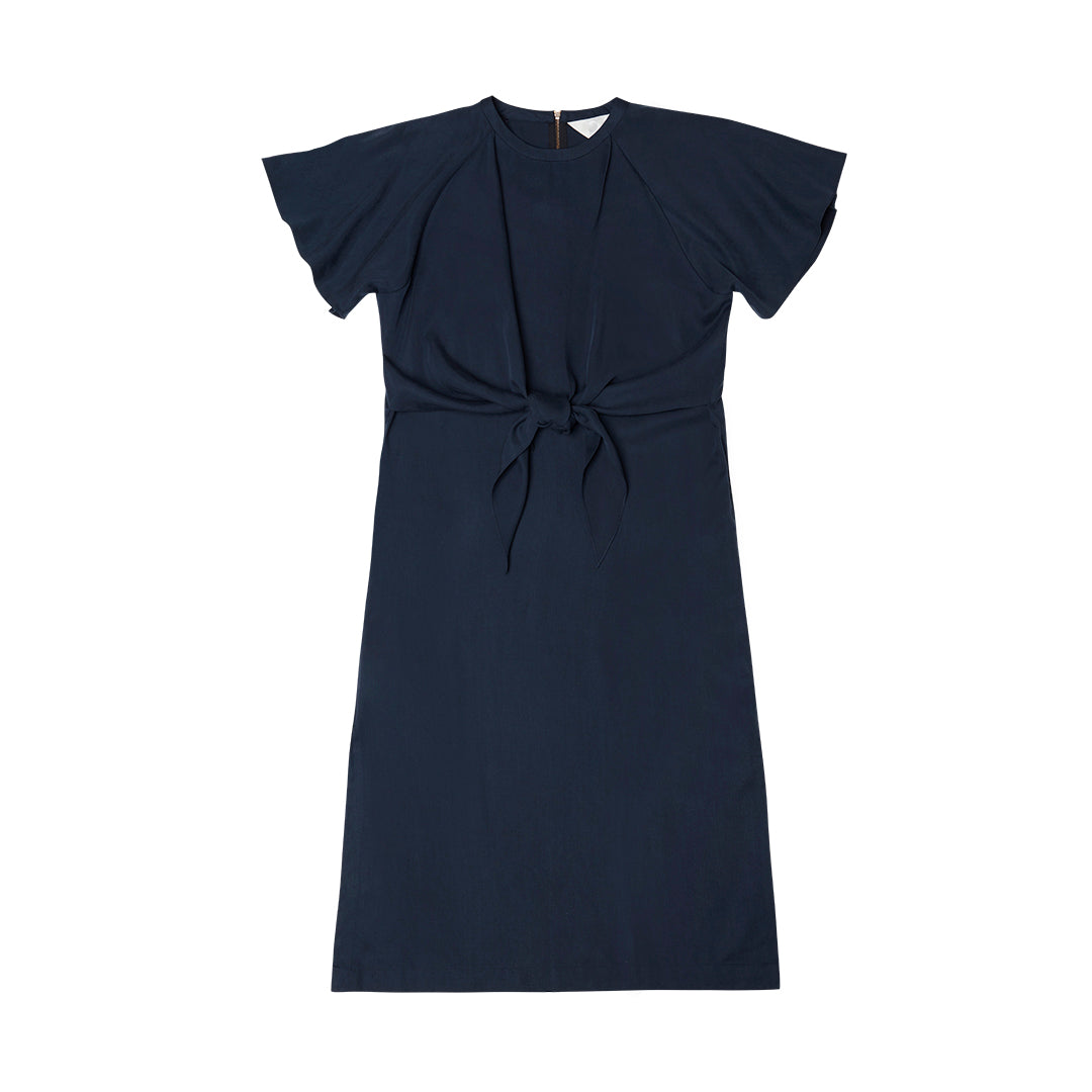 Sample/ Tie Front Flare Sleeve Dress